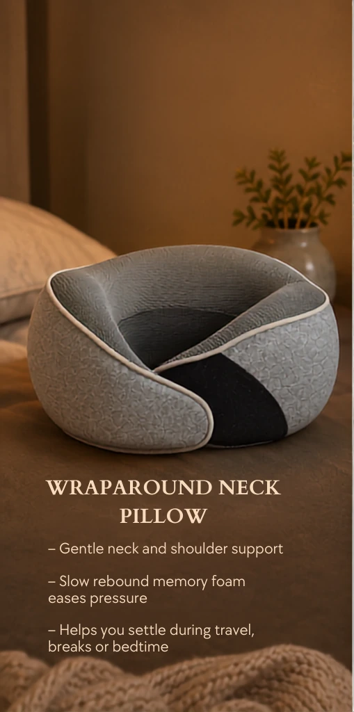 Wraparound neck pillow and benefits